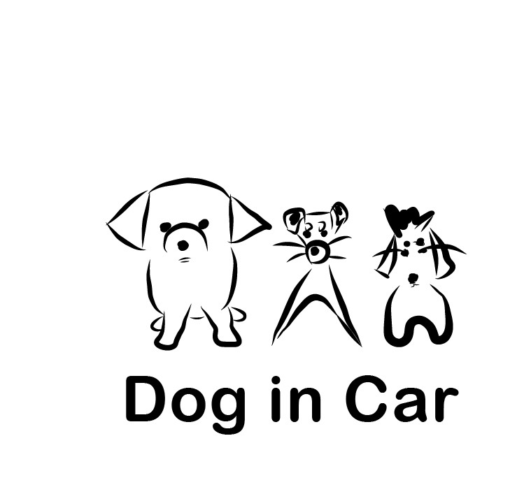 ドッグインカーのイラスト